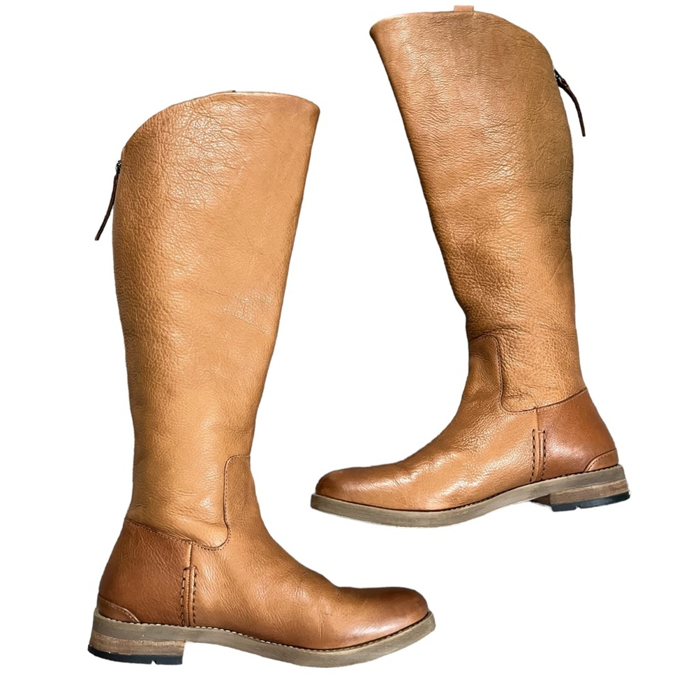 Franco Sarto Camel Leather Tall Boots